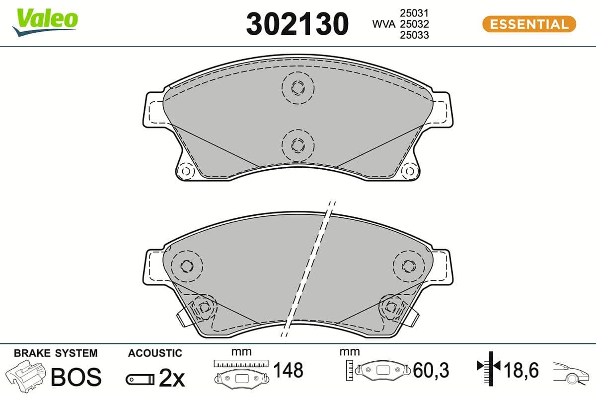 set placute frana,frana disc VALEO 302130