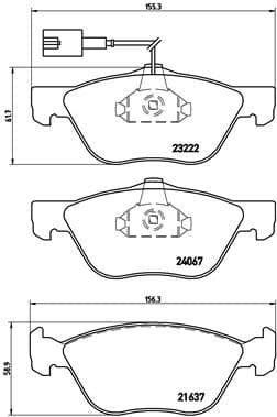 set placute frana,frana disc BREMBO P 23 112