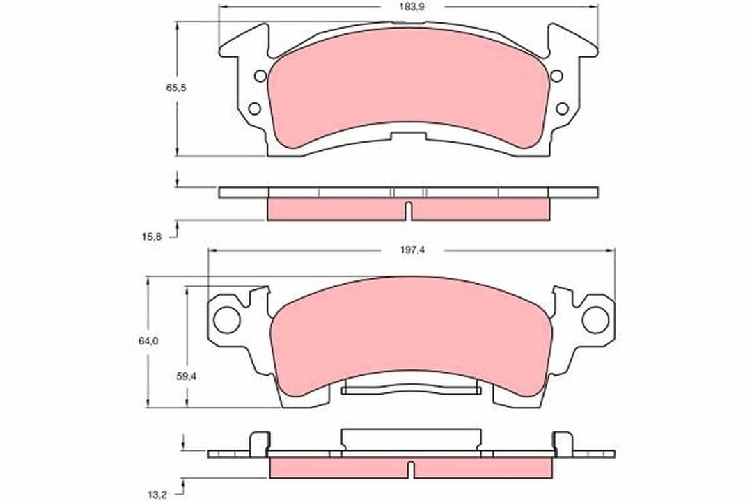 set placute frana,frana disc TRW GDB742