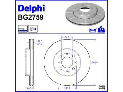 Disc frana DELPHI BG2759