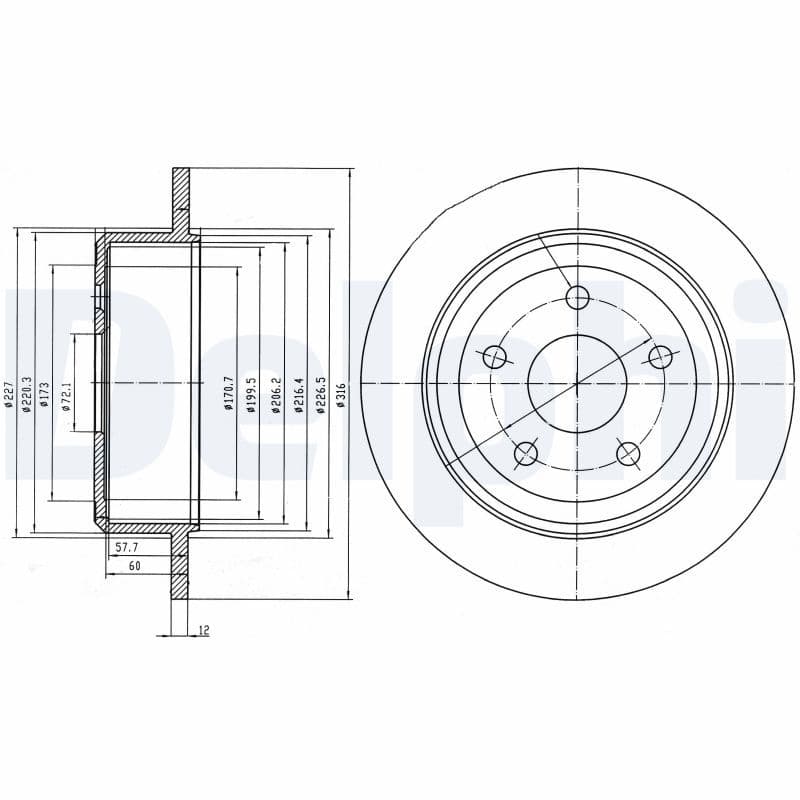 Disc frana DELPHI BG4157