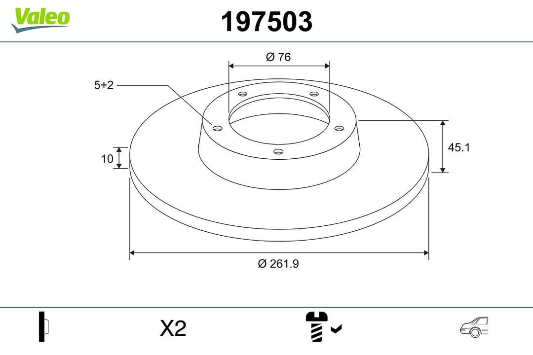 Disc frana VALEO 197503