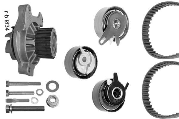 Set pompa apa + curea dintata BOSCH 1 987 948 873