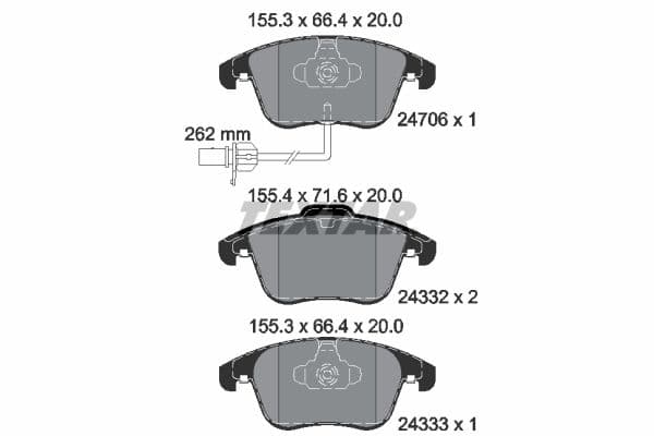 set placute frana,frana disc TEXTAR Q+ 2470601