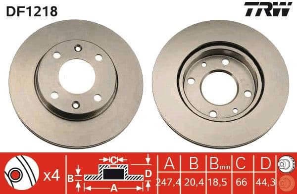 Disc frana TRW DF1218