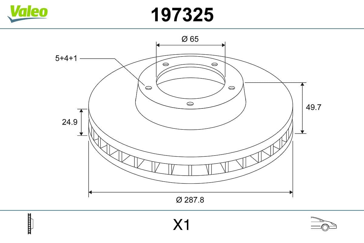 Disc frana VALEO 197325