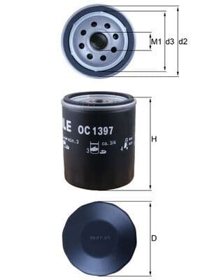 Filtru ulei MAHLE OC 1397