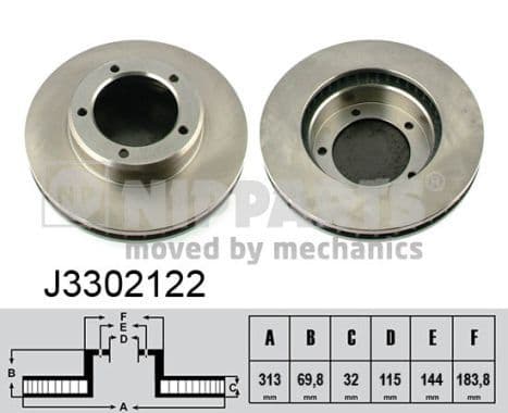 Disc frana NIPPARTS J3302122