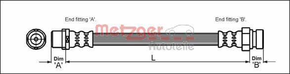 Furtun frana METZGER 4110348