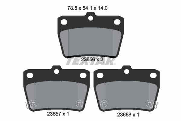 set placute frana,frana disc TEXTAR 2365601