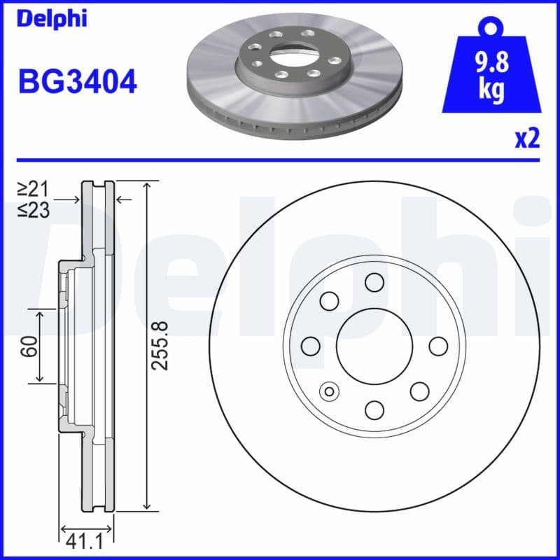 Disc frana DELPHI BG3404