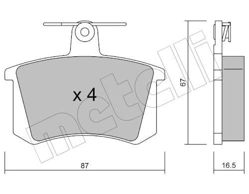 set placute frana,frana disc METELLI 22-0048-0