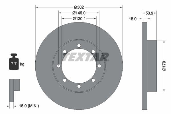Disc frana TEXTAR PRO 92230803
