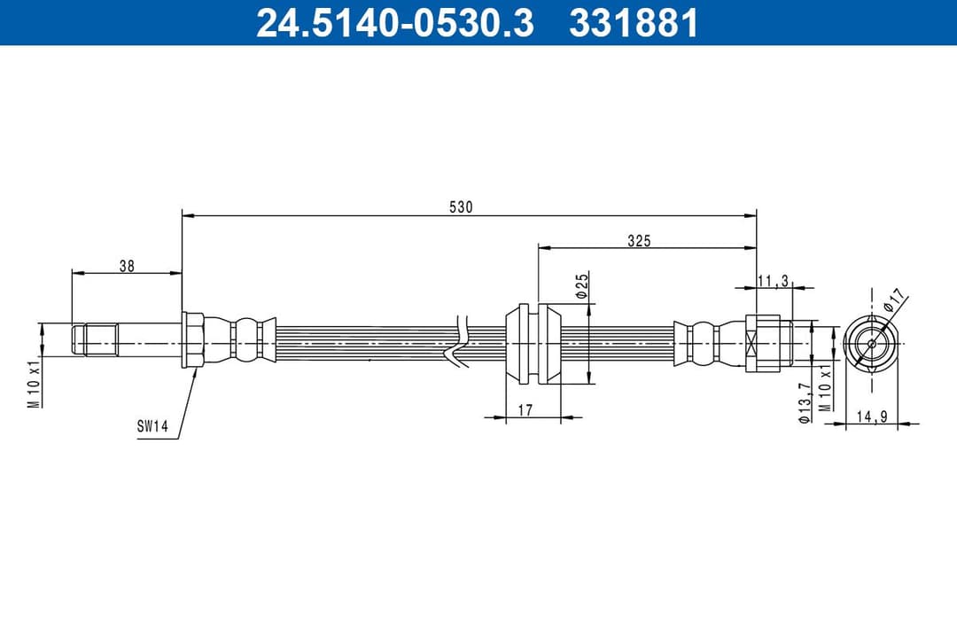 Furtun frana ATE 24.5140-0530.3