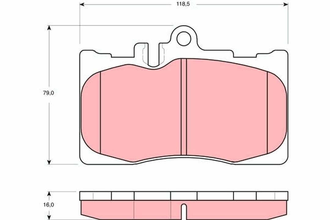 set placute frana,frana disc TRW GDB3322