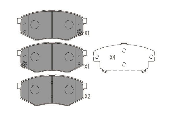 set placute frana,frana disc KAVO PARTS KBP-4025