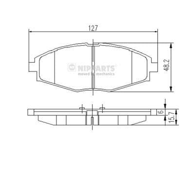 set placute frana,frana disc NIPPARTS J3600909