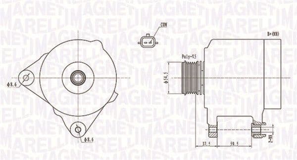 Generator / Alternator MAGNETI MARELLI 063731860010