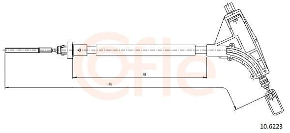 Cablu, frana de parcare COFLE 10.6223