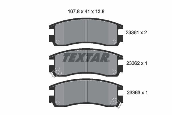 set placute frana,frana disc TEXTAR 2336101