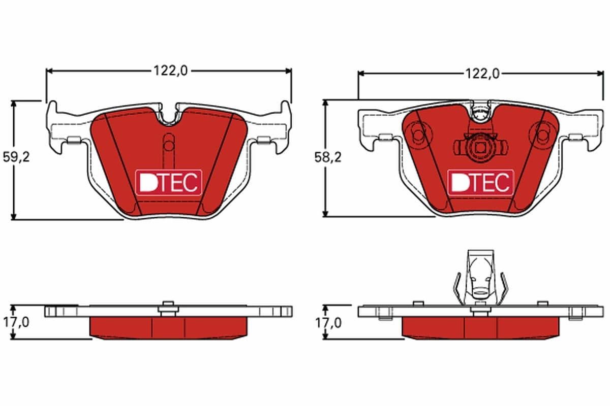 set placute frana,frana disc TRW DTEC COTEC GDB1727DTE