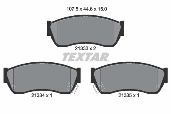set placute frana,frana disc TEXTAR 2133301