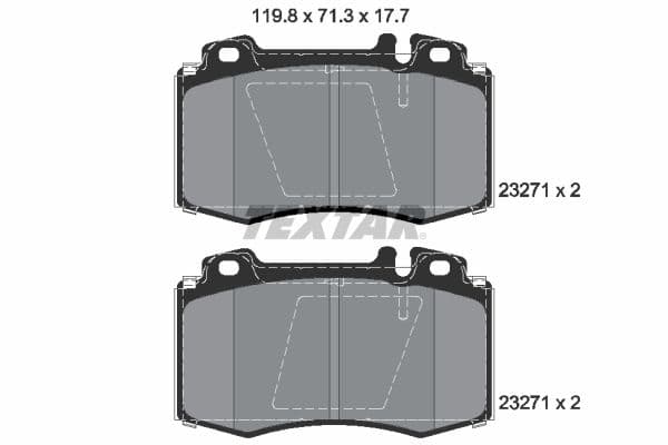 set placute frana,frana disc TEXTAR Q+ 2327102