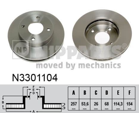 Disc frana NIPPARTS N3301104