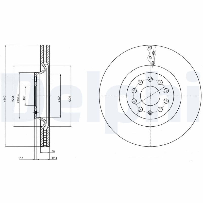 Disc frana DELPHI BG9109C