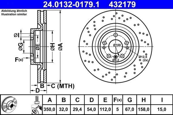 Disc frana ATE 24.0132-0179.1