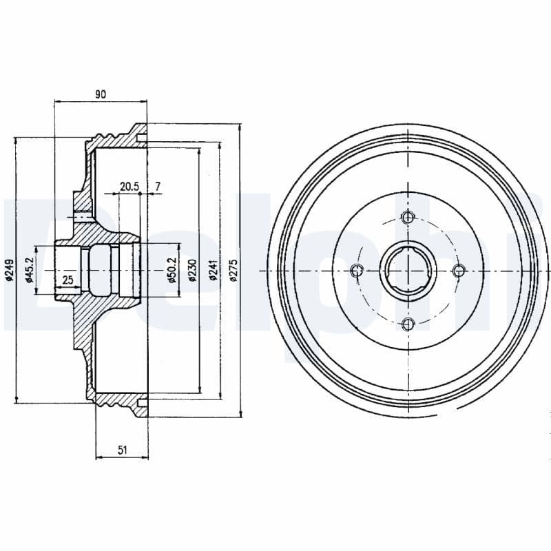 Tambur frana DELPHI BF430