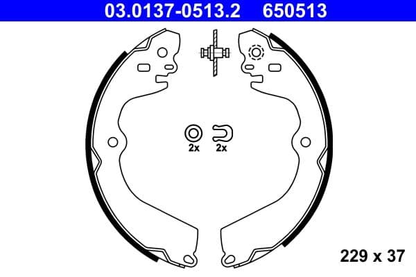 Set saboti frana ATE 03.0137-0513.2