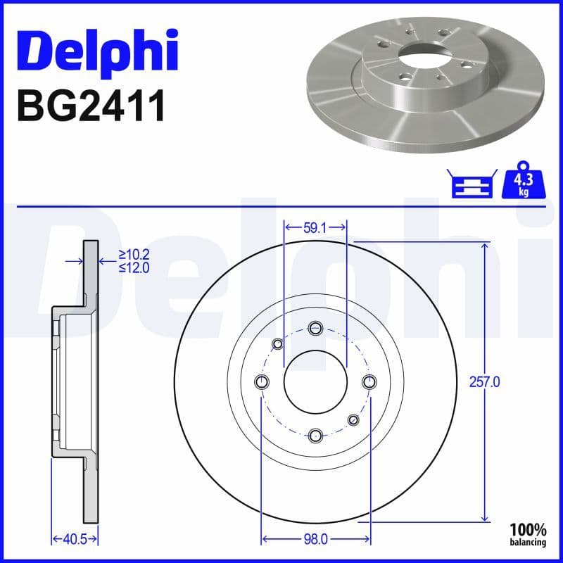 Disc frana DELPHI BG2411