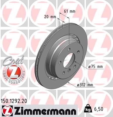 Disc frana ZIMMERMANN COAT Z 150.1292.20