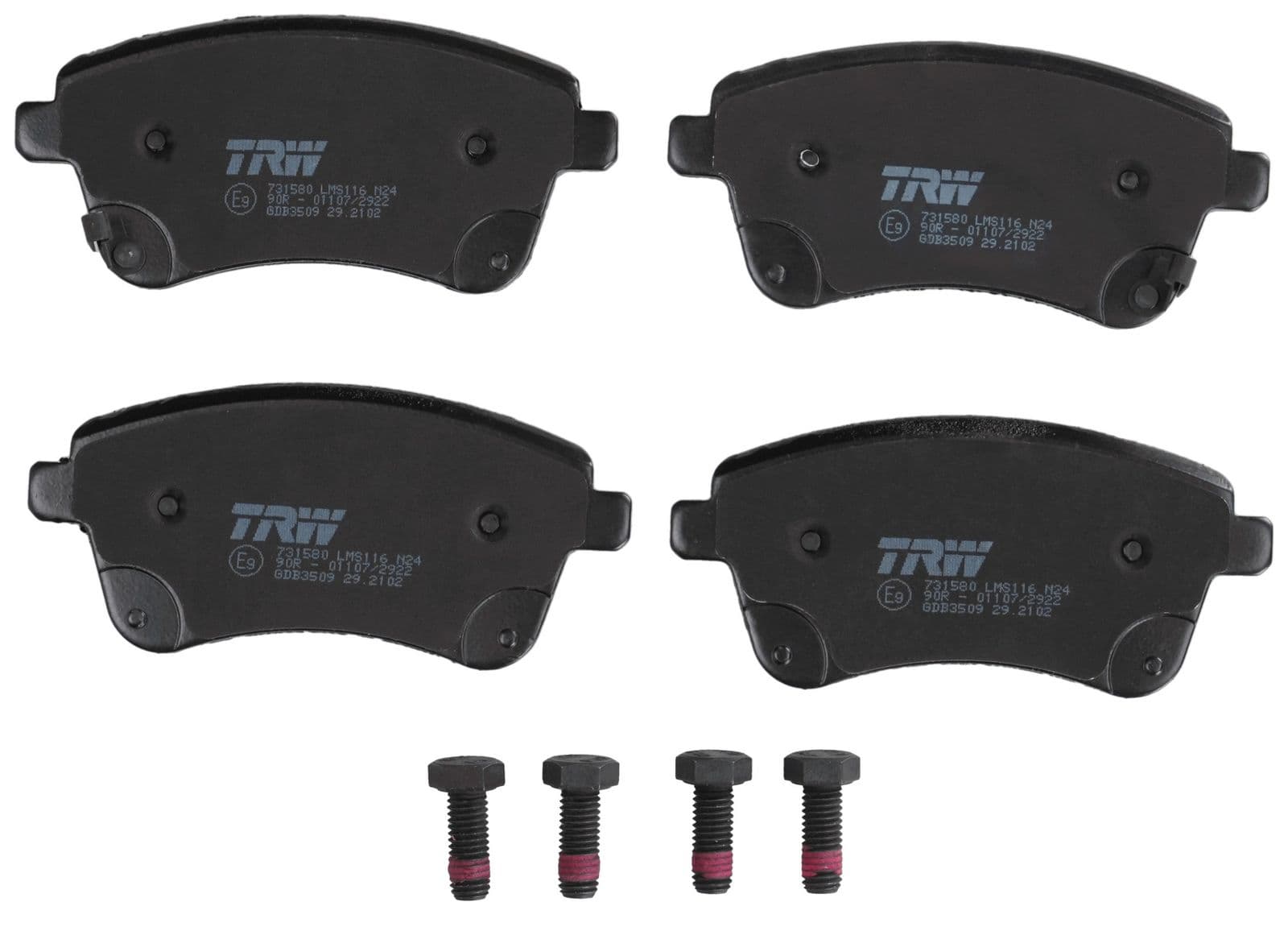 set placute frana,frana disc TRW COTEC GDB3509