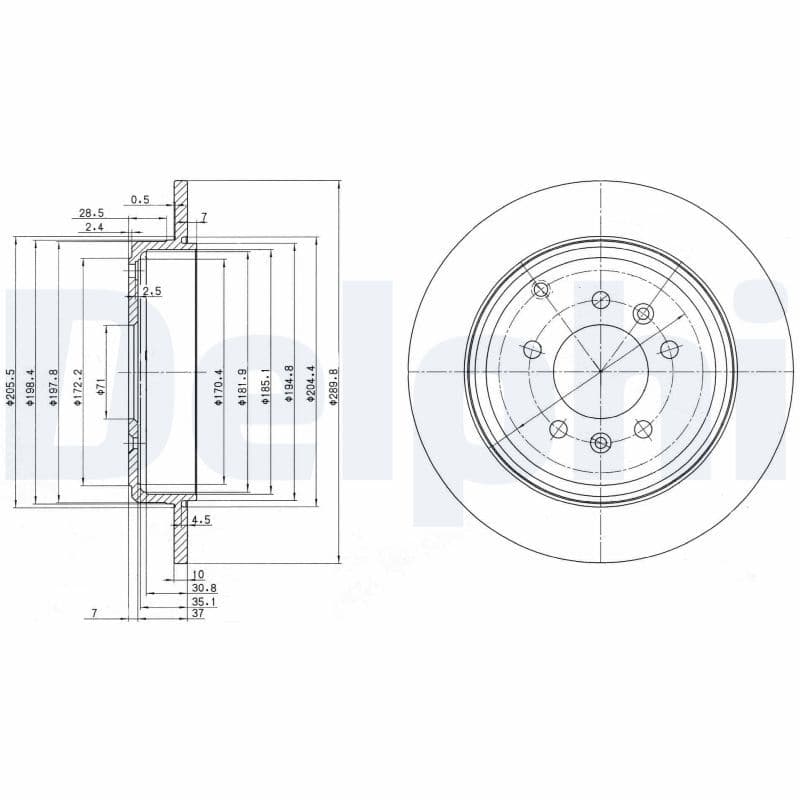 Disc frana DELPHI BG3684