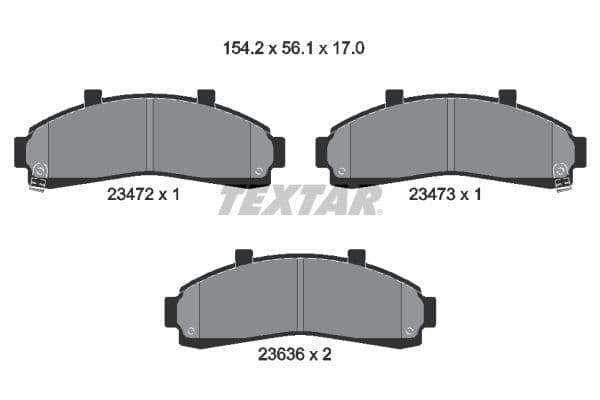 set placute frana,frana disc TEXTAR 2347201