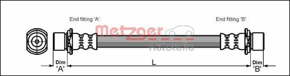 Furtun frana METZGER 4111421