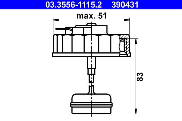 buson,rezervor lichid de frana ATE 03.3556-1115.2