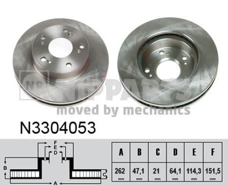 Disc frana NIPPARTS N3304053