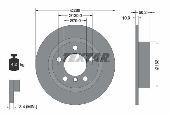 Disc frana TEXTAR PRO 92238703