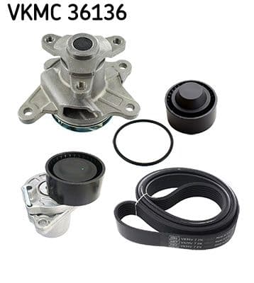 Pompa apa + Set curea transmisie cu caneluri SKF VKMC 36136