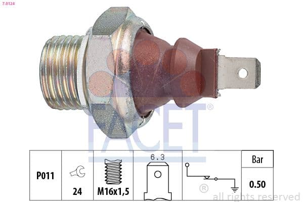 Senzor presiune ulei FACET 7.0124