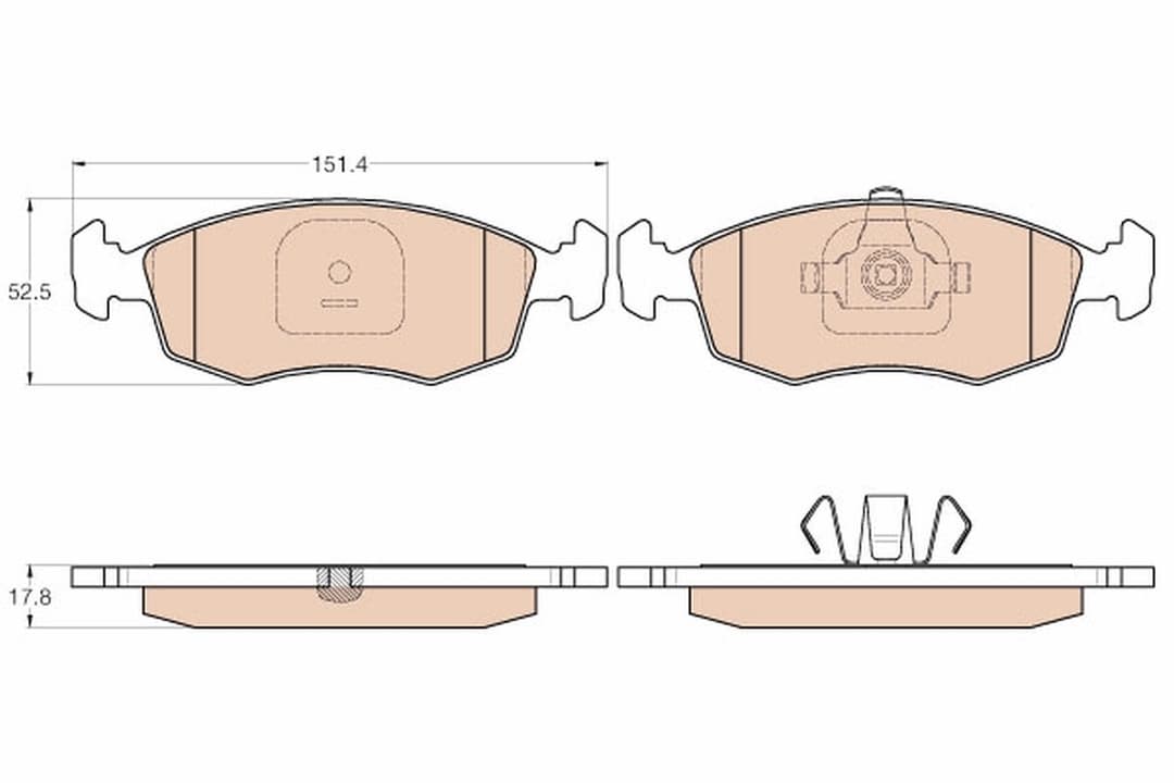 set placute frana,frana disc TRW GDB2015