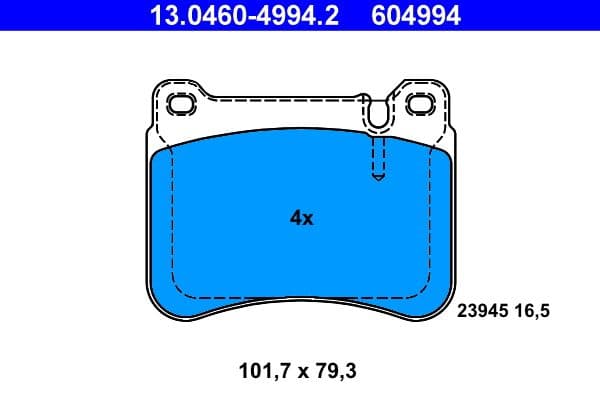 set placute frana,frana disc ATE 13.0460-4994.2