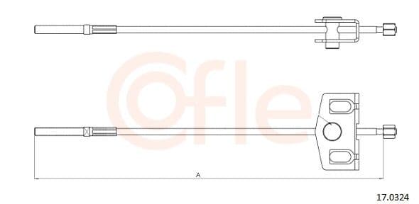 Cablu, frana de parcare COFLE 17.0324