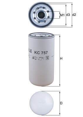 filtru combustibil MAHLE KC 757