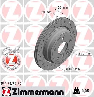 Disc frana ZIMMERMANN SPORT Z 150.3437.52