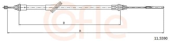 Cablu, frana de parcare COFLE 11.5590