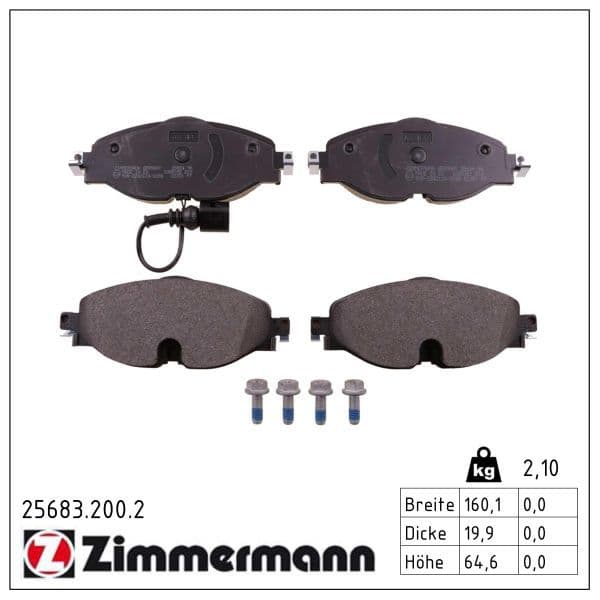 set placute frana,frana disc ZIMMERMANN 25683.200.2